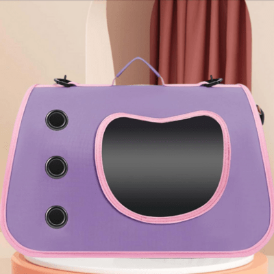 Sac de Transport pour Chien - PuppyTravelBag - Violet-Rose