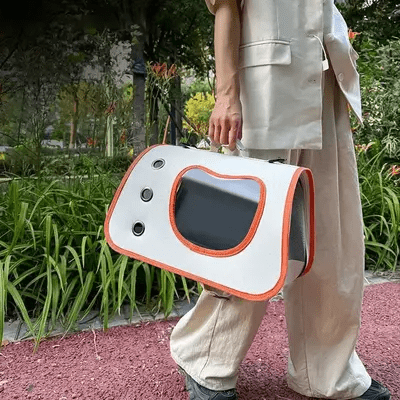 Sac de Transport pour Chien - PuppyTravelBag - Beige-Orange