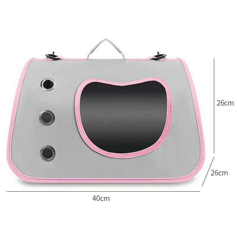 Sac de Transport pour Chien - PuppyTravelBag - Gris-Rose