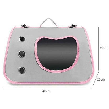 Sac de Transport pour Chien - PuppyTravelBag - Gris-Rose