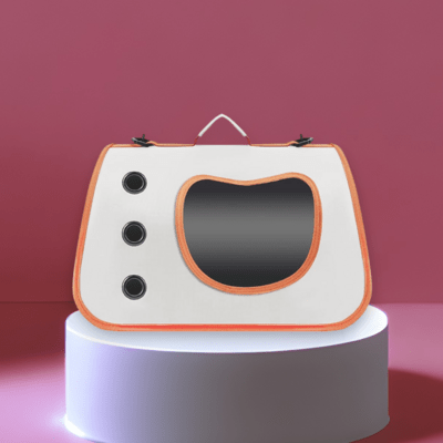 Sac de Transport pour Chien - PuppyTravelBag - Beige-Orange