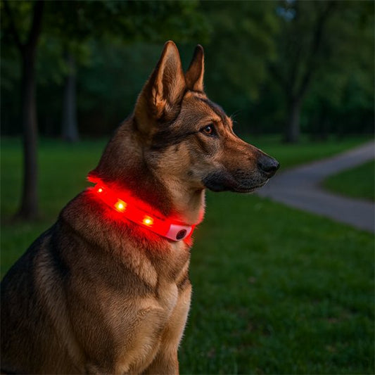 Collier lumineux chien | Collier LED Sécurité Nocturne pour Chien